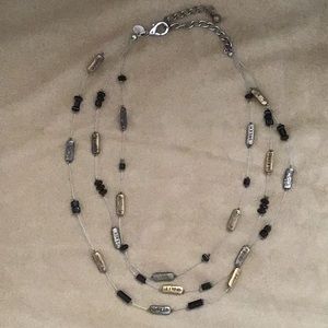 Chico’s 3 strand peace, love, dream, spirit, hope necklace